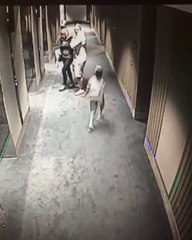 A child takes revenge on his father by typing his balls