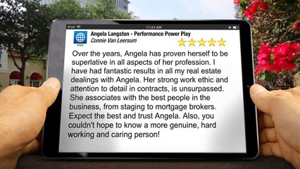Angela Langston - Performance Power Play Langley Incredible Five Star Review by Connie Van Leersum