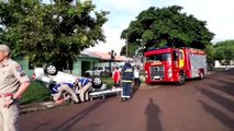 Carro capota ao evitar colisão com outro veículo no Alto Alegre