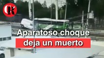 Choque en Flores Magón deja un muerto y lesionados