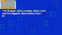 Full E-book  Idiot s Guides: Basic Math and Pre-Algebra  Best Sellers Rank : #3