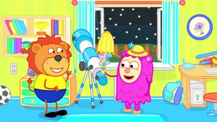 Lion de la Famille – dessin animé pour les Enfants, Papa et d'une Imprimante