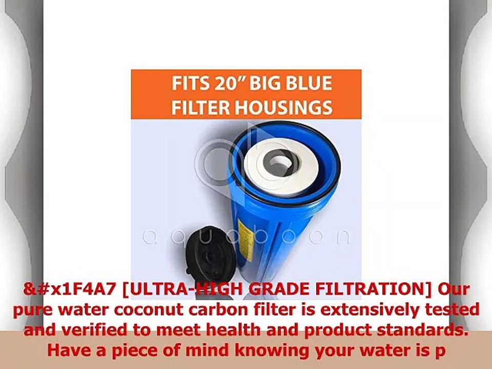 Aquaboon Big Blue Coconut Shell Water Filter Cartridge  Activated Carbon Block CTO