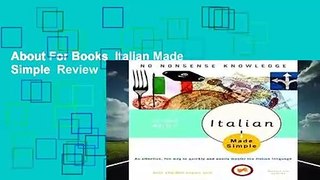 About For Books  Italian Made Simple  Review