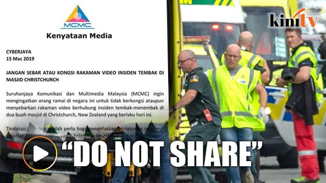 MCMC warns against sharing videos of NZ shooting