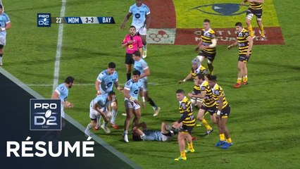 PRO D2 - Résumé Mont-de-Marsan-Bayonne: 17-13 - J24 - Saison 2018/2019