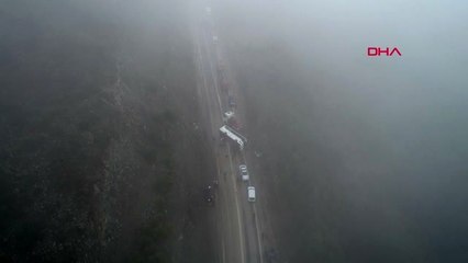 Bursa'da Cenazeye Giden Yolcu Otobüsü Devrildi Çok Sayıda Yaralı Var-4