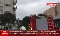İzmir'de hastanede yangın paniği