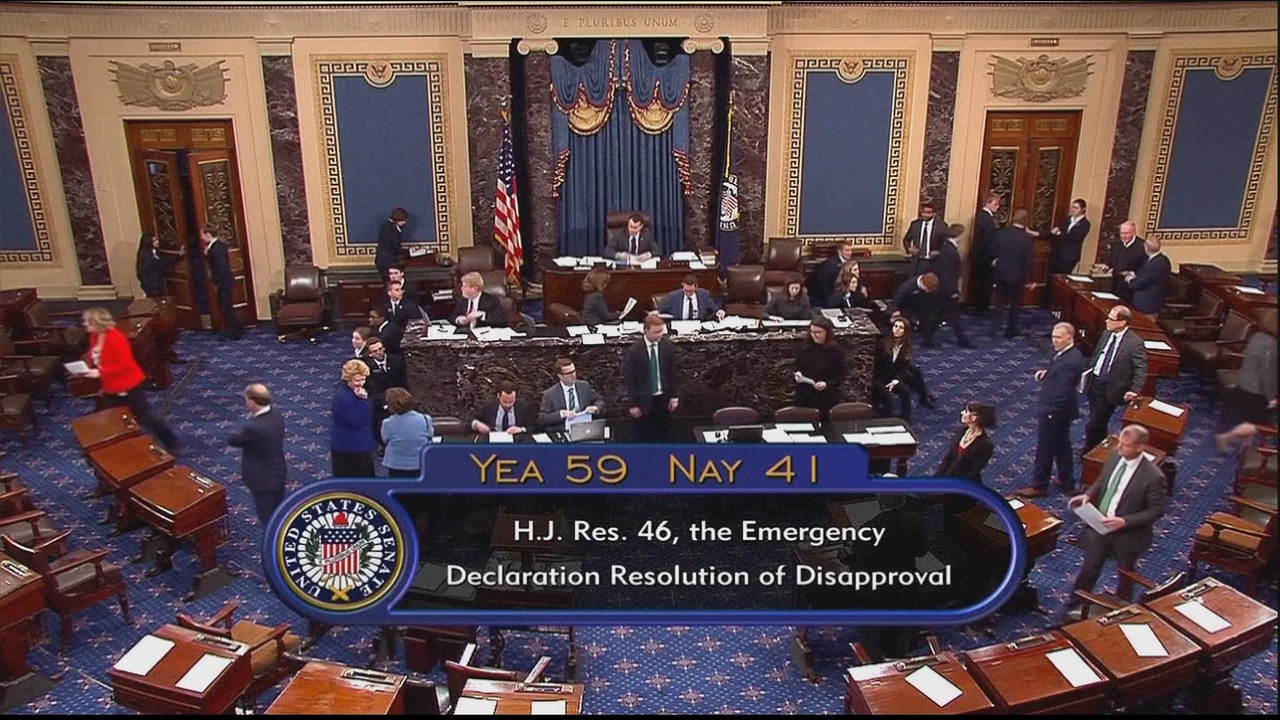 Congress votes to reverse Trump's declaration on border wall