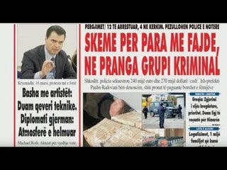 Ora Juaj, Shtypi i ditës: Skemë për para me fajde, në pranga grupi kriminal