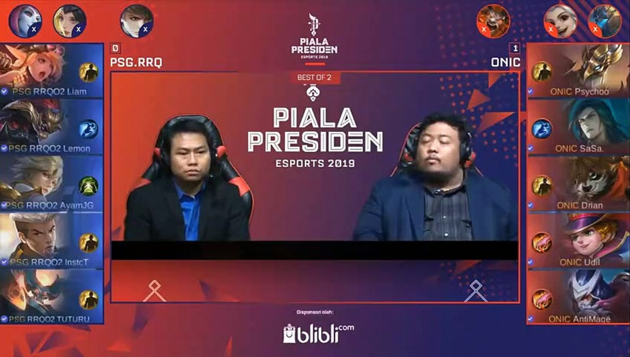 BIG MATCH! ONIC VS PSG RRQ MATCH 2 PIALA PRESIDEN 2019
