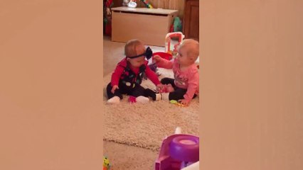 Funny Twins Baby Play Together - Fun And Fails Baby Video 2019 Funny Videos 0600