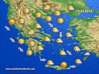 Η πρόγνωση του καιρού για το Σάββατο 16-3-2019