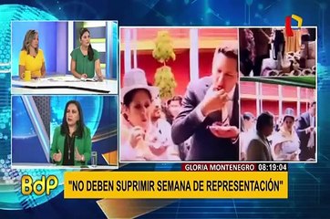 Gloria Montenegro: “No deben suprimir la semana de representación”