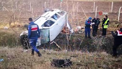 Ticari araç şarampole uçtu: 3 yaralı