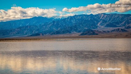 Lake appears in Death Valley following heavy rain