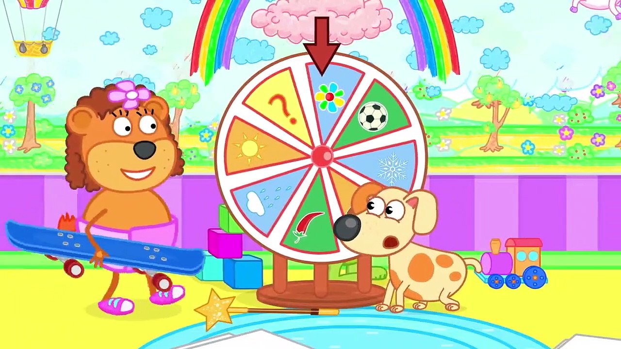 Lion De La Famille Mystérieux Oeuf Dessin Animé Pour Enfants