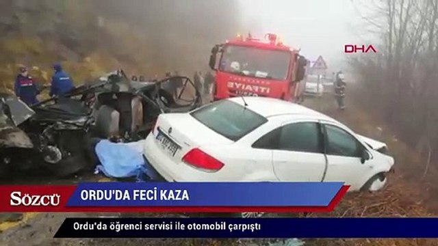 Ordu’da öğrenci servisi ile otomobil çarpıştı 2 ölü, 4 yaralı