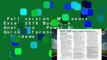 Full version  Microsoft Excel 2016 Business Analytics   Power BI Quick Reference Guide - Windows