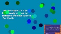 Apache Spark 2.x Cookbook: Cloud-ready recipes for analytics and data science  For Kindle