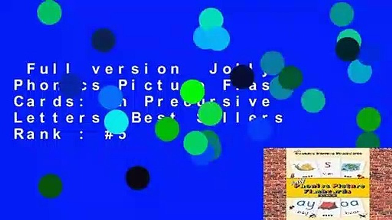 Full version  Jolly Phonics Picture Flash Cards: in Precursive Letters  Best Sellers Rank : #5