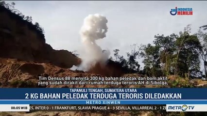 Bahan Peledak Hasil Sitaan dari Terduga Teroris di Sibolga Diledakkan