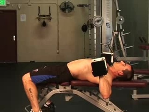 Développé couché avec halteres éxercice 1