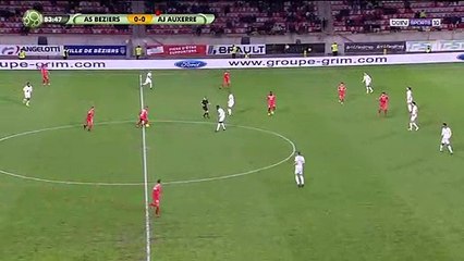 Beziers 1 - 0 Auxerre Dorian Bertrand Goal 15,03,2019 FRANCE:  Ligue 2
