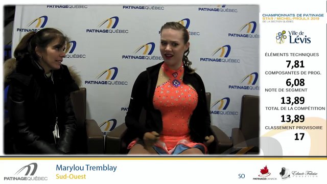 Championnats de patinage STAR/Michel-Proulx 2019 de la section Québec - STAR 5 13 ans et plus Dames