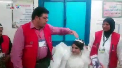 شاهد عريسان يشاركان بحملة 100 مليون صحة قبل ليلة العمر