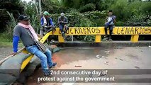 Indigenous people block Colombia’s Pan-American Highway