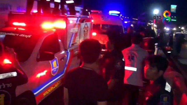 Bus Crashed into Freight Truck, Crushing Driver in Central Thailand