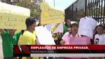 Empleados de empresa privada protestan en la CSJ