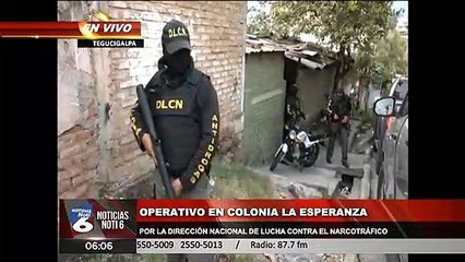 Direccion nacional de lucha contra el narcotrafico realiza operativo en Colonia La Esperanza