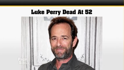 Former #BeverlyHills90210 star #LukePerry has died at the age of 52 after suffering a massive stroke last week. We have the full story on #PageSixTV.