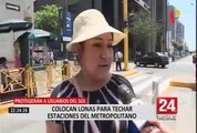 Techan con lonas las estaciones del Metropolitano