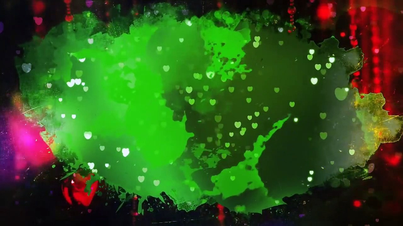 Romantic Lovely Ink Splash dripping motion green screen slideshow - VFX Footage