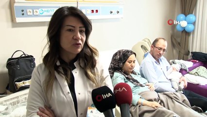 'Bayram' müjdesi...Babasından nakledilen böbrekle ikinci hayata başlayan Dilber Abeş Koç Bayram bebeği kucağına aldı