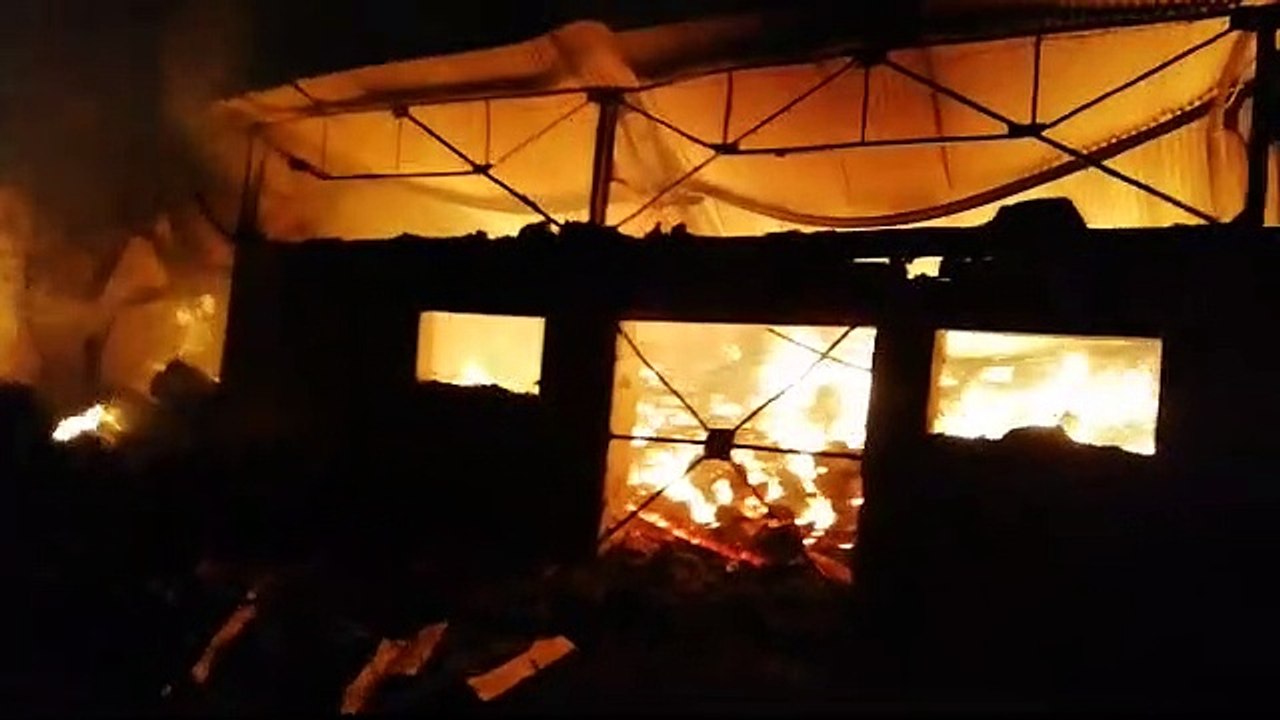 Incendie d'un hangar agricole à Vereux (70)