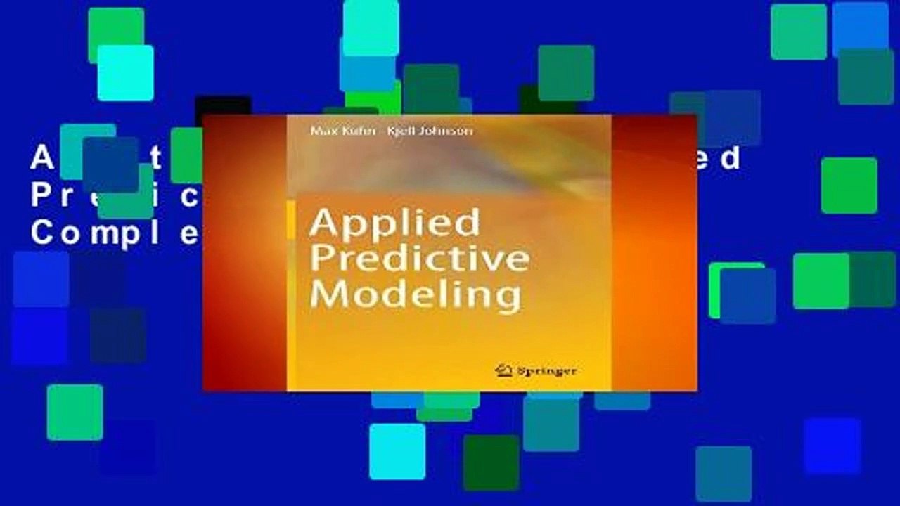 About For Books  Applied Predictive Modeling Complete