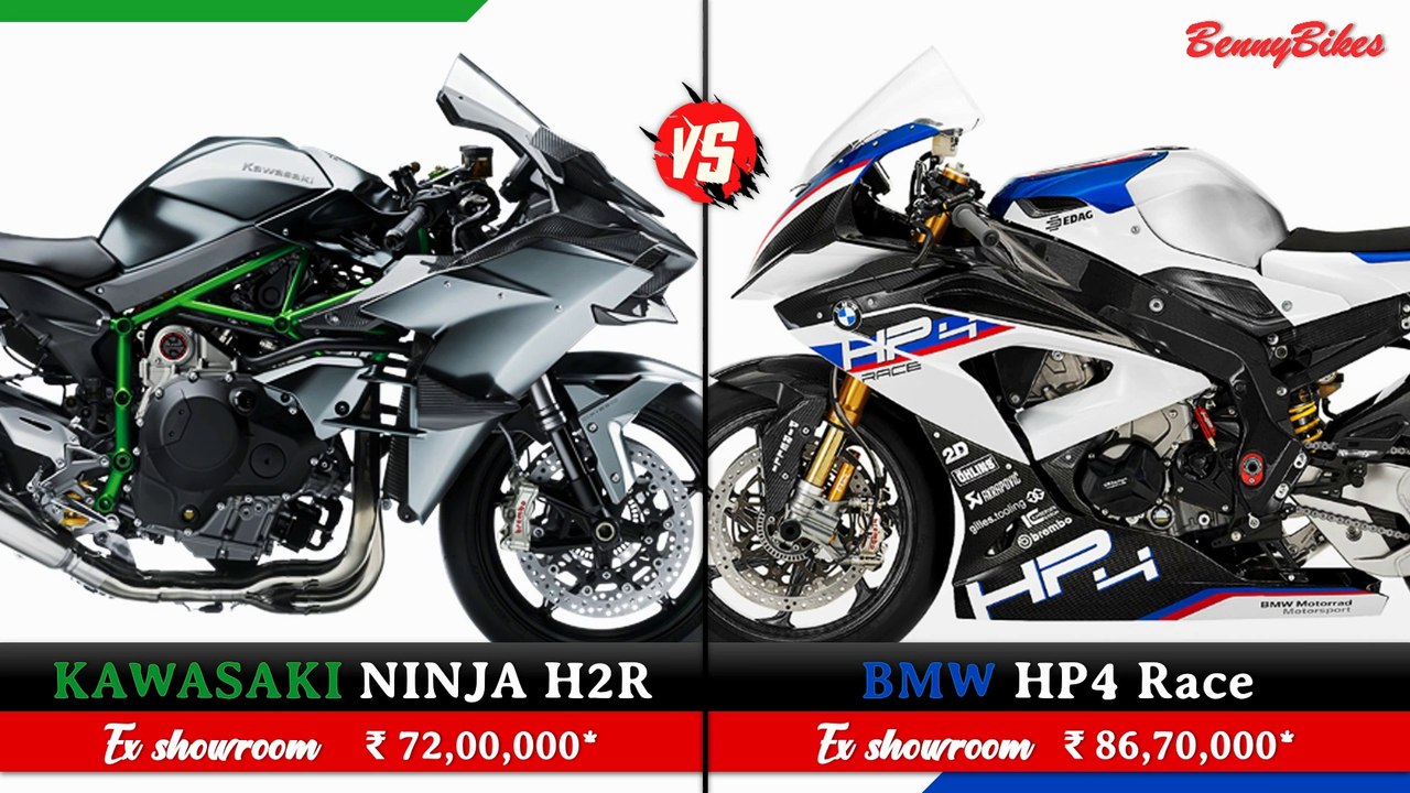 2019 KAWASAKI Ninja H2R VS 2019 BMW HP4 Race | Ninja H2R VS HP4 ...