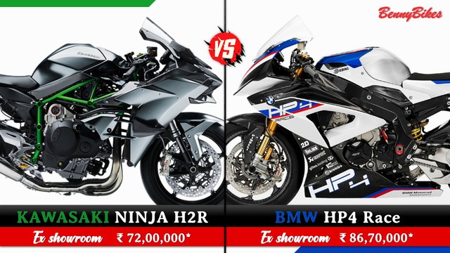 2019 KAWASAKI Ninja H2R VS 2019 BMW HP4 Race | Ninja H2R VS HP4 | Kawasaki VS BMW
