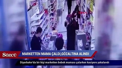 Marketten mama çaldı, gözaltına alındı