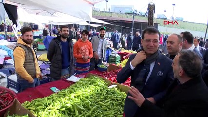 İmamoğlu’nun pazar gezisi mitinge dönüştü
