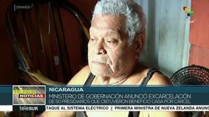 Gobierno de Nicaragua ordena la excarcelación de 50 personas