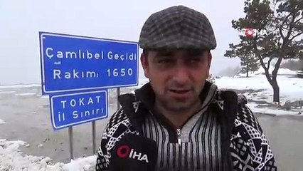 Tokat’ta Yüksek Kesimlere Kar Yağdı, Etkili Olan Sis Görüş Mesafesini Düşürdü