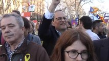 Catalanes independentistas se manifiestan por las calles de Madrid