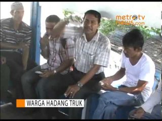 Kecewa Janji Perusahaan Kontraktor, Warga Hadang Truk Pengangkut Pasir