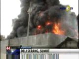 Gudang Penyimpanan Ban di Deli Serdang Terbakar