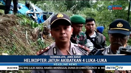 4 Orang Terluka Akibat Kecelakaan Helikopter di Tasikmalaya